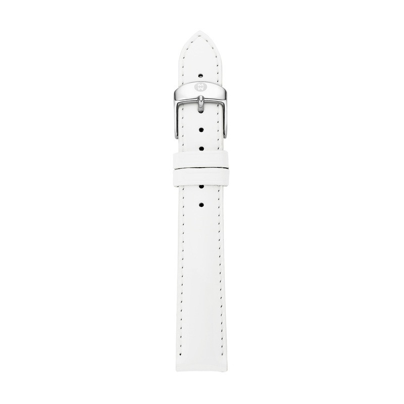 16mm White Patent Leather Strap