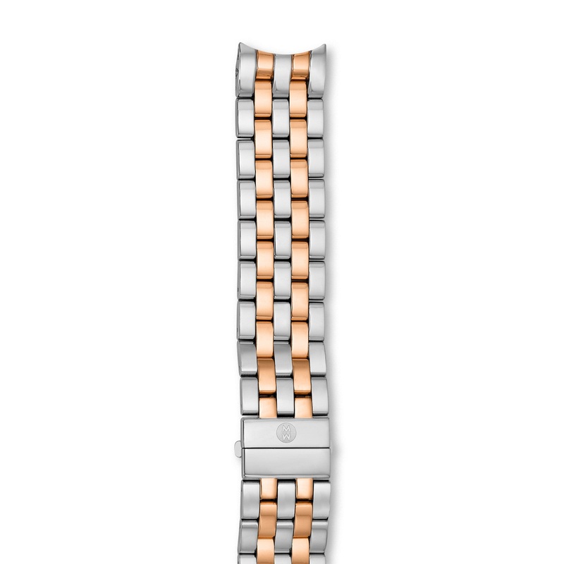 18mm Sport Sail Small 5-Link Two Tone Rose Gold Bracelet