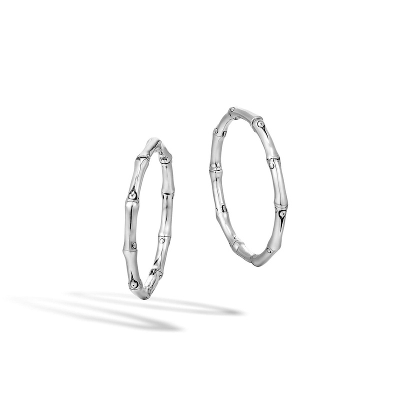 Bamboo Medium Hoop Earrings