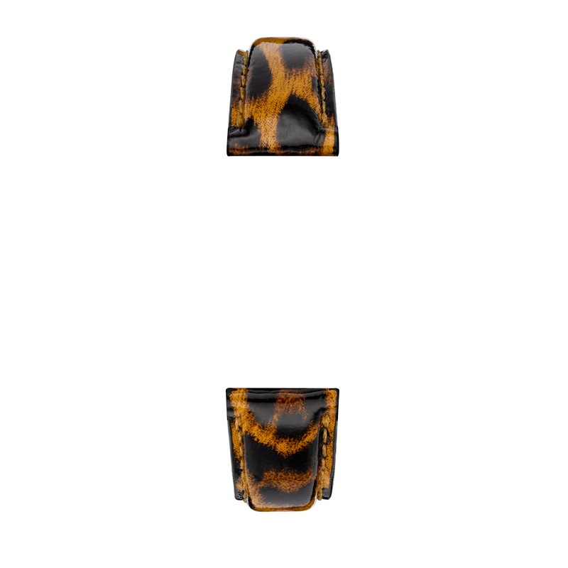 18mm Cheetah Patent Leather Strap