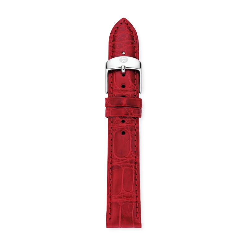18mm Garnet Alligator Strap