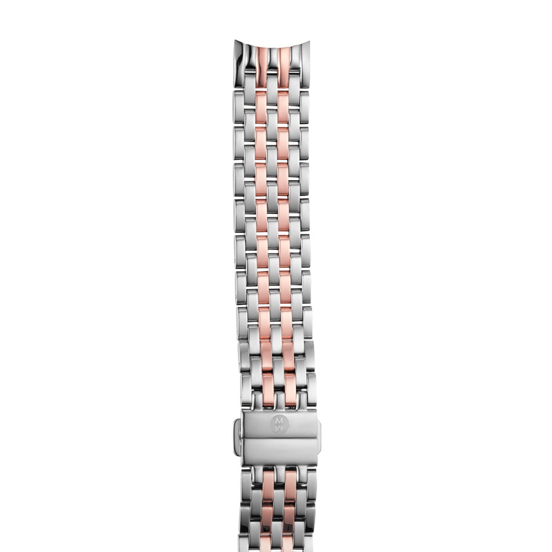 18mm Sidney Two-Tone Pink Gold 7-link Bracelet