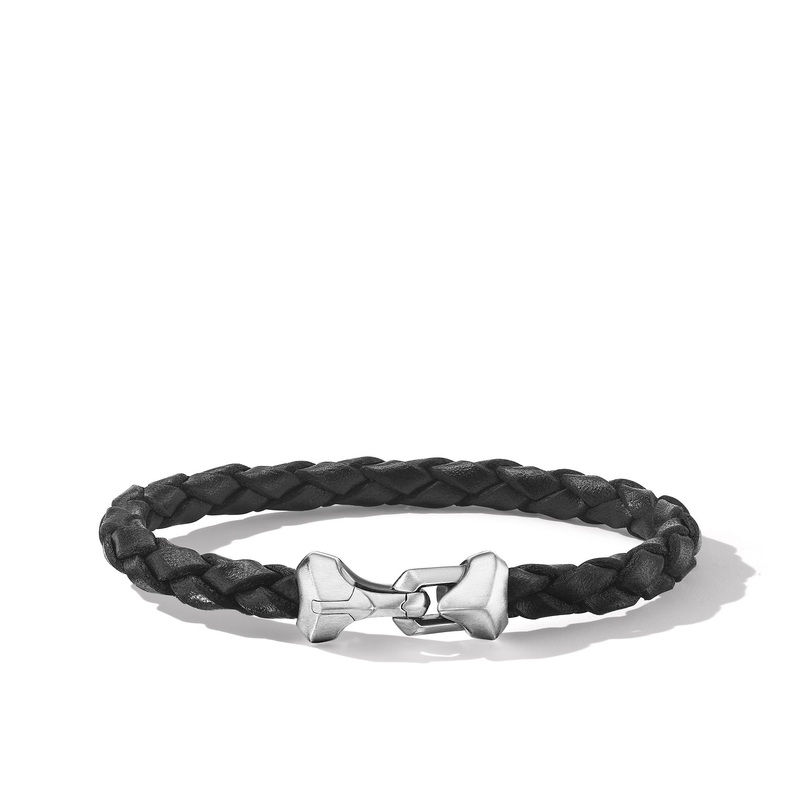 Armory Black Leather Bracelet