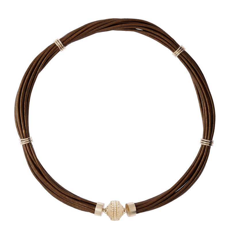 Aspen Leather Antique Bronze Necklace