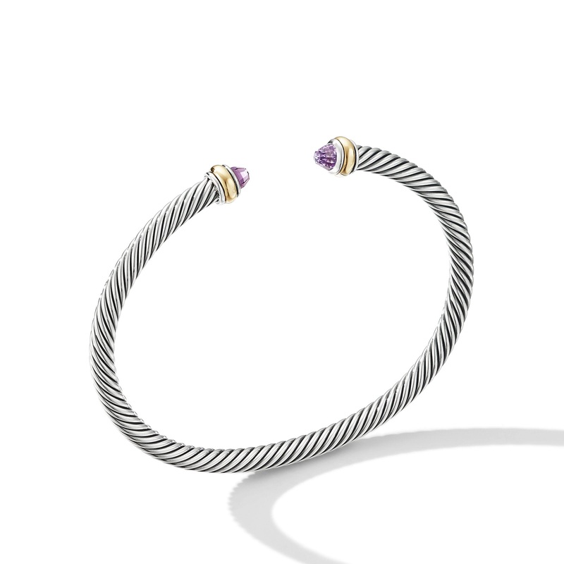 Cable Classic Bracelet with Amethyst and 18K Yellow Gold