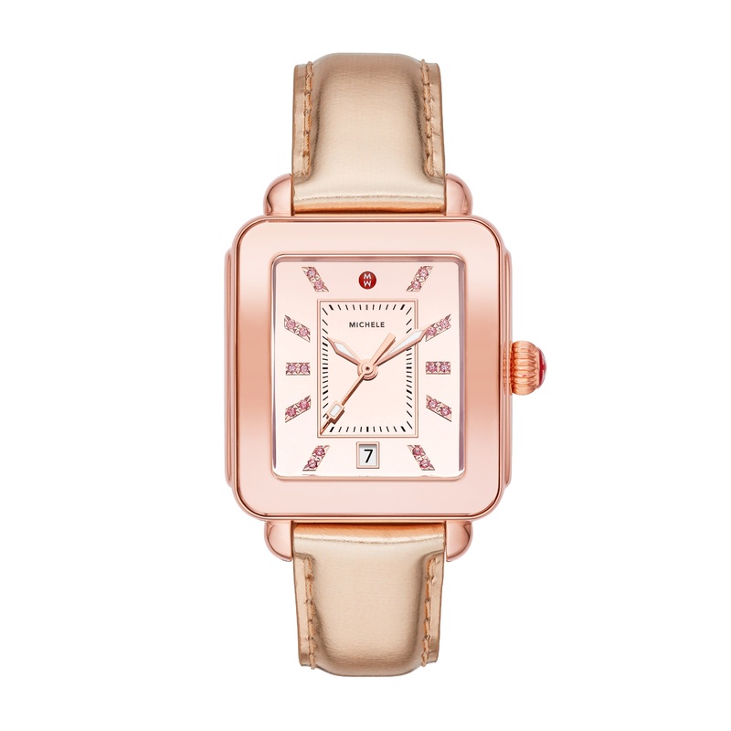 Deco Sport High Shine Pink Gold and Pink Leather