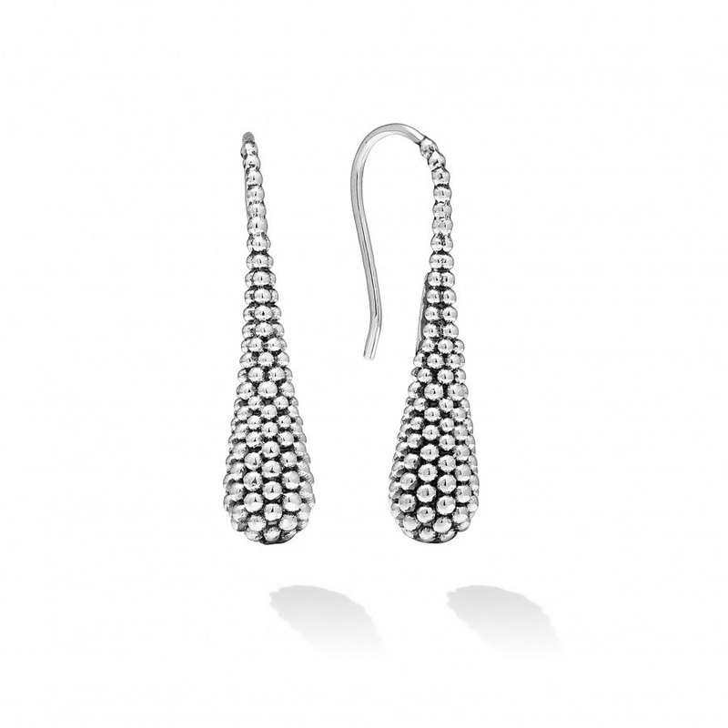 Signature Caviar Beaded Drop Earrings