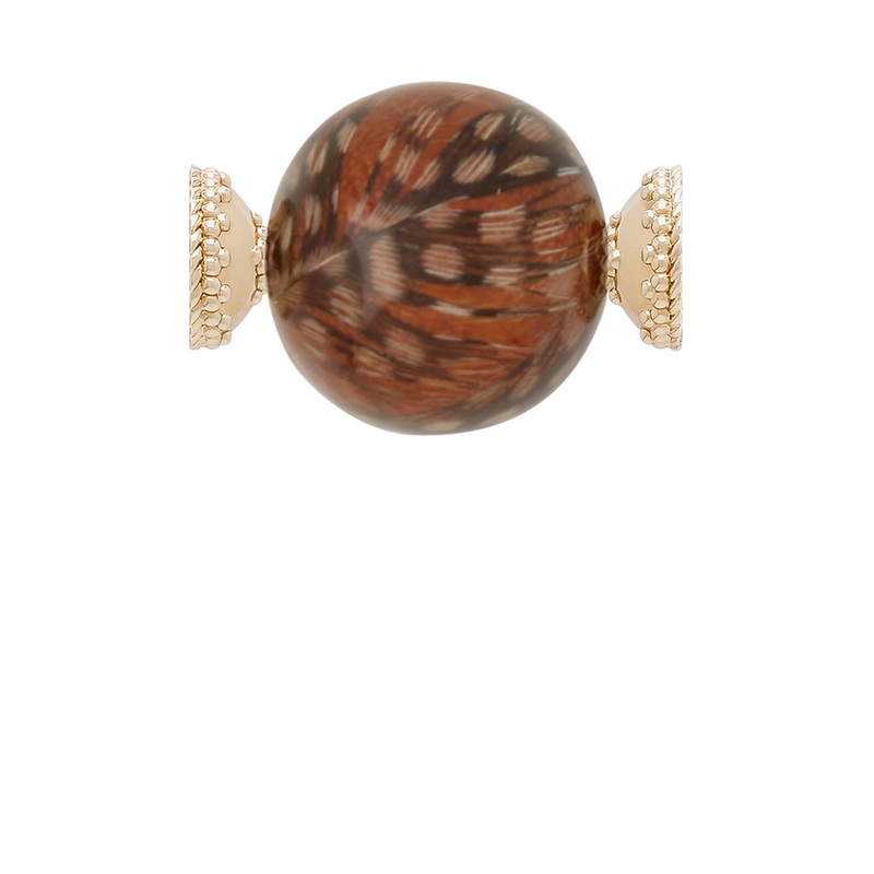 Victoire Red Bayong Feather 27mm Bead Centerpiece