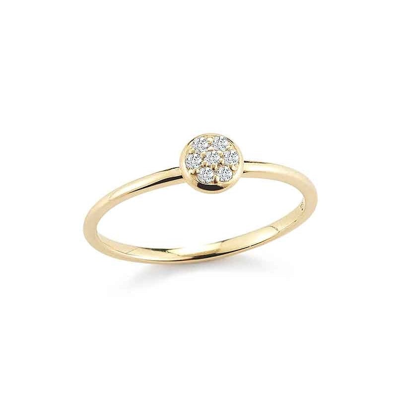Barbela Design 14K Yellow Gold Diamond Circle Ring