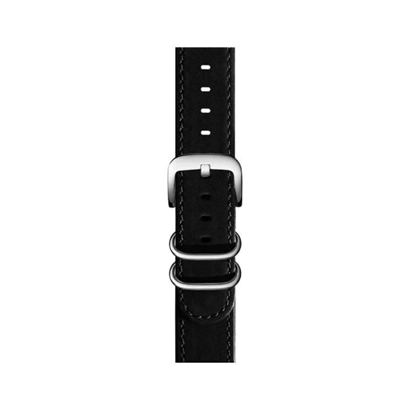 Black Leather Nato Strap S1120001093