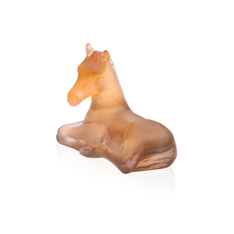 Daum Crystal Mini Foal Amber Grey H- 4.4