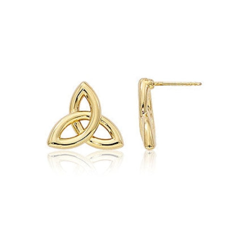LaViano Fashion 14K Yellow Gold Celtic Infinity Earrings