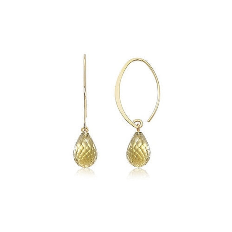 LaViano Fashion 14K Yellow Gold Citrine Dangle Earrings