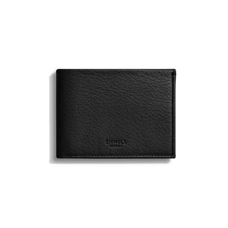 Shinola Slim Bifold Wallet Black