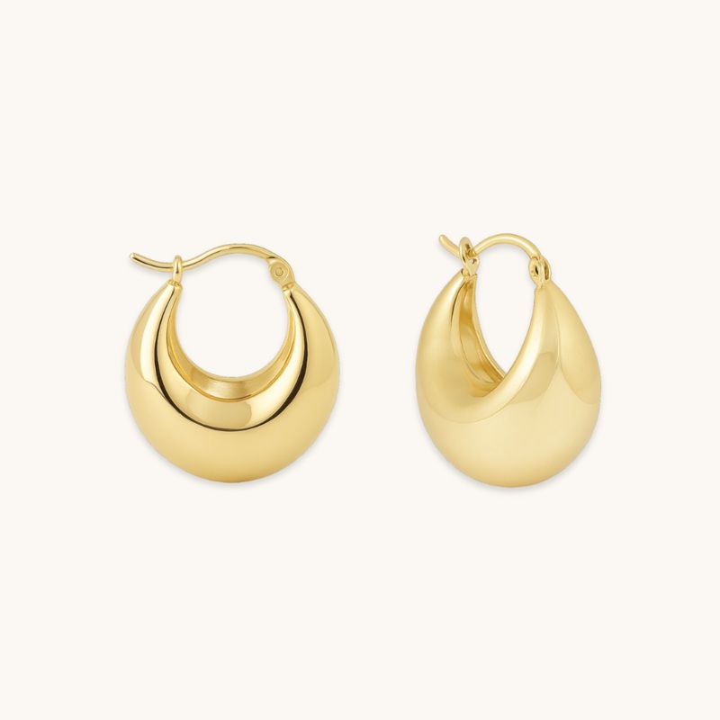 Luna Bold Crescent Hoops