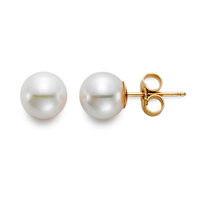 8MM Freshwater Pearl Stud Earrings