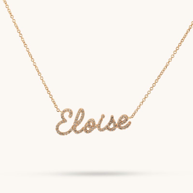 Classic Cursive Diamond Name Necklace
