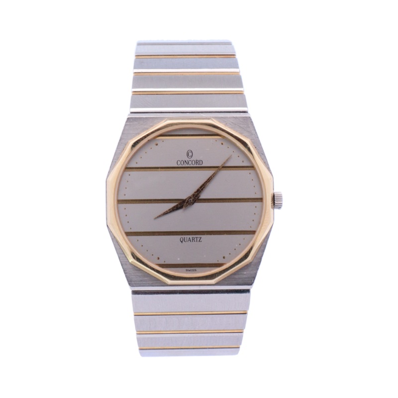 Concord Mariner Yellow Gold & Stainless Steel Grey and Gold Dial Watch | Ref# 1581117