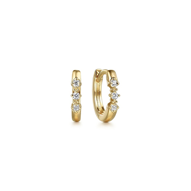 Gabriel & Co. 10MM Diamond Huggie Earrings