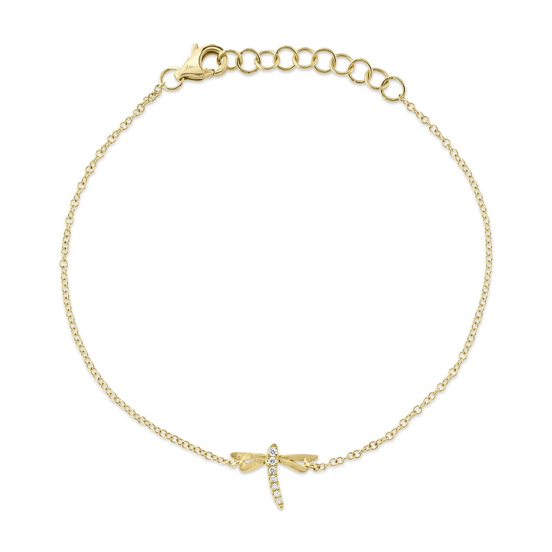 Shy Creation 14K Diamond Dragonfly Bracelet