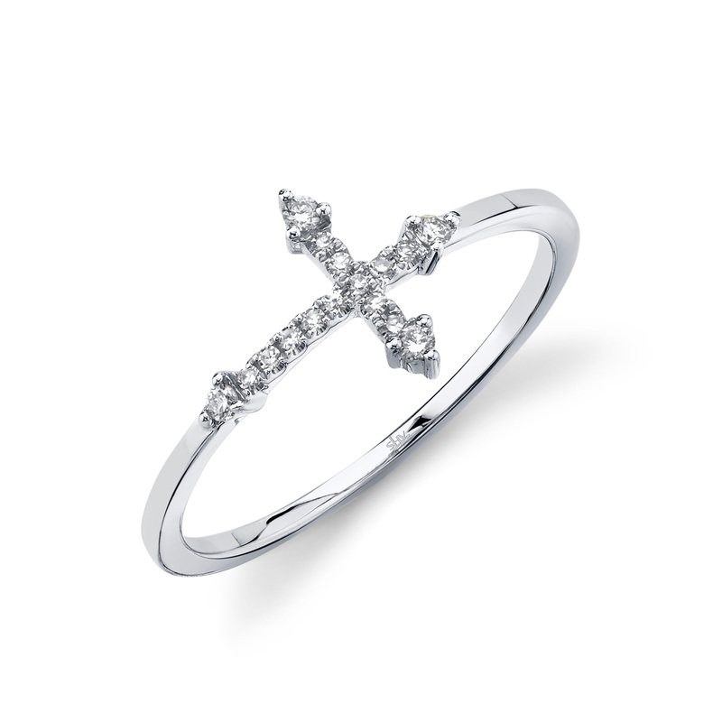 Shy Creation Cross Diamond Ring
