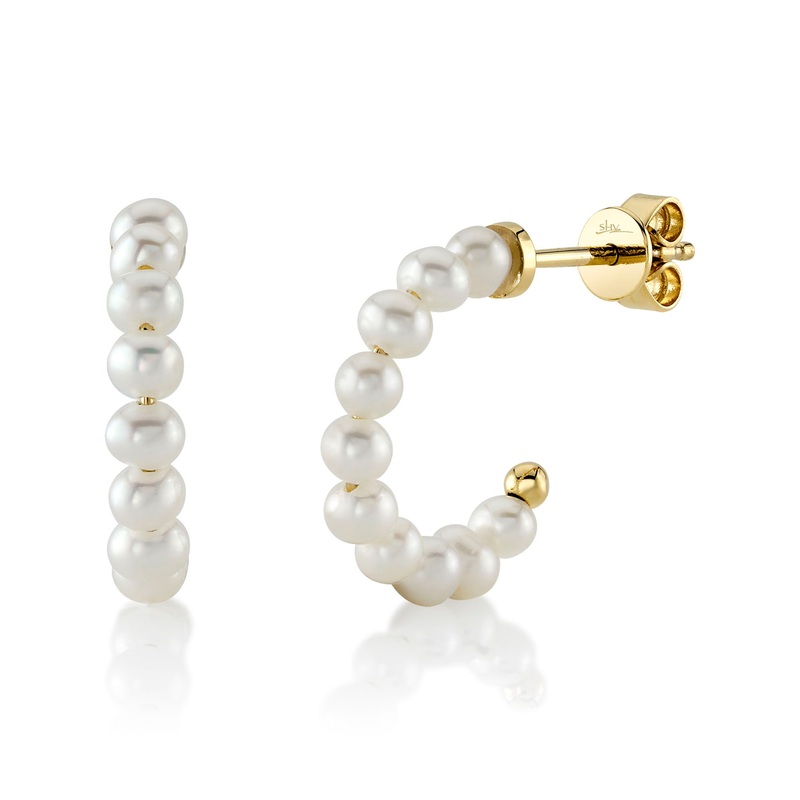 Shy Creation Cultured Pearl Hoop Earring