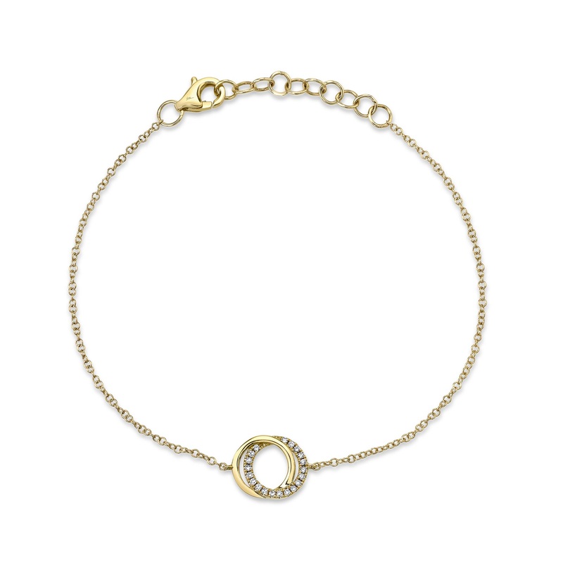 Shy Creation Diamond Love Knot Circle