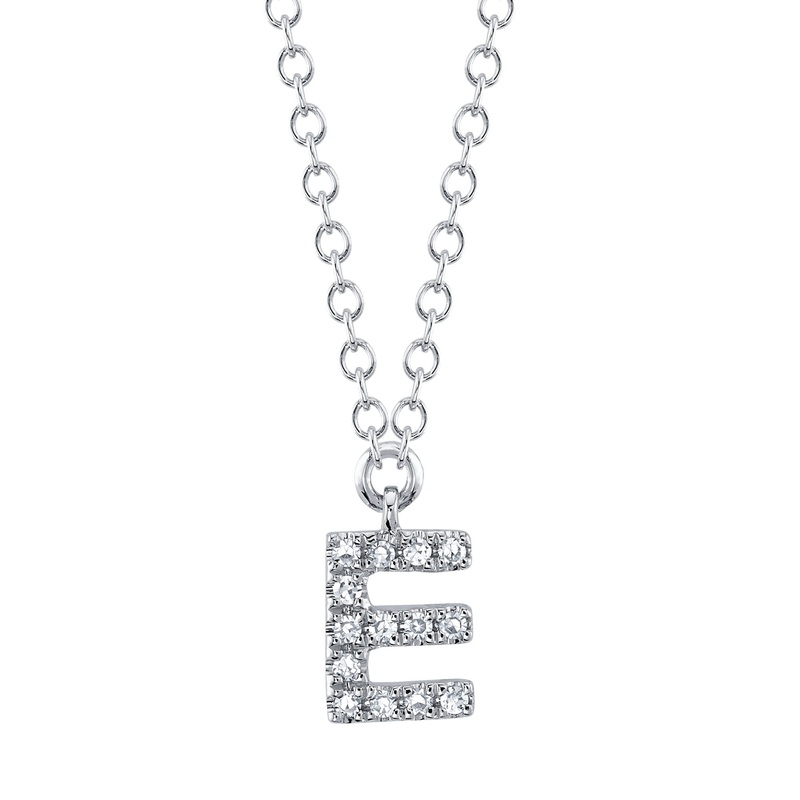 Shy Creation Diamond Necklace - Initial E