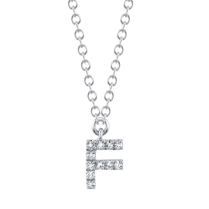 Shy Creation Diamond Necklace - Initial F