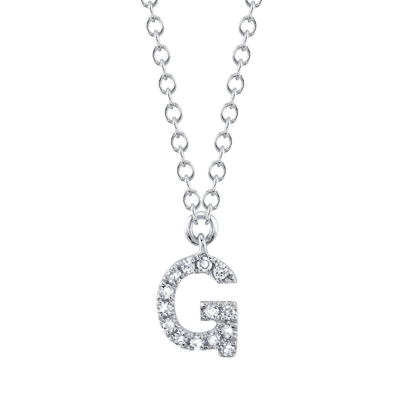 Shy Creation Diamond Necklace - Initial G