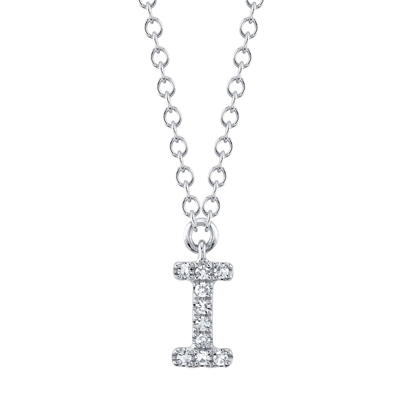 Shy Creation Diamond Necklace - Initial I