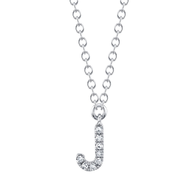 Shy Creation Diamond Necklace - Initial J