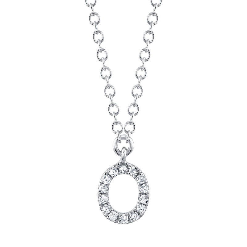 Shy Creation Diamond Necklace - Initial O