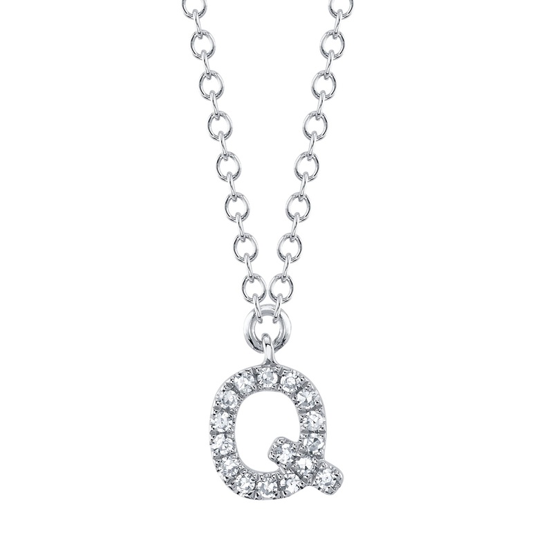 Shy Creation Diamond Necklace - Initial Q