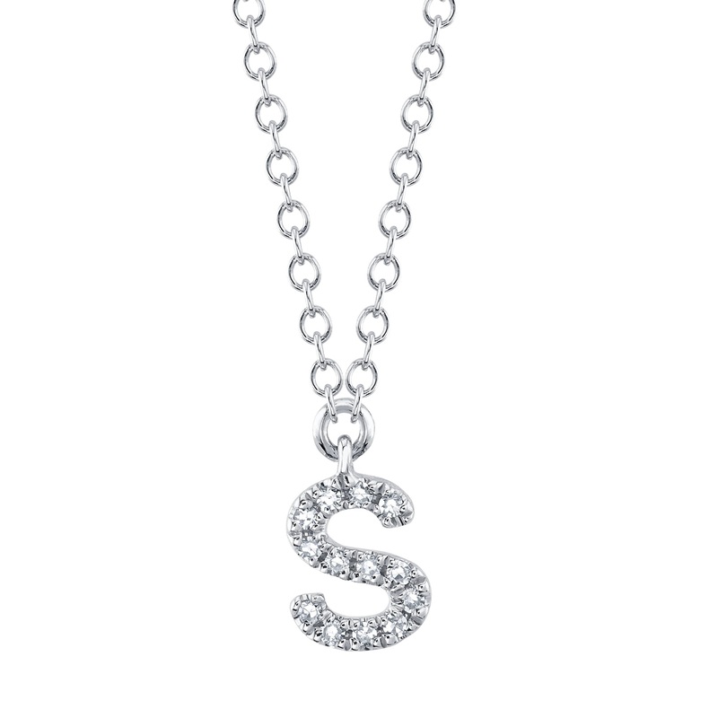 Shy Creation Diamond Necklace - Initial S