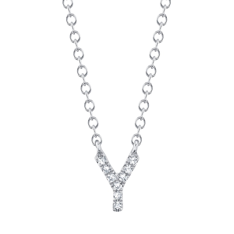 Shy Creation Diamond Necklace - Initial Y