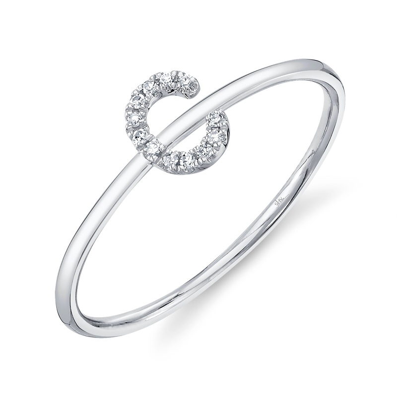 Shy Creation Diamond Ring - Initial C