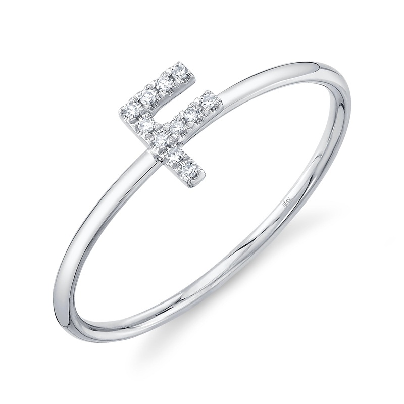 Shy Creation Diamond Ring - Initial F