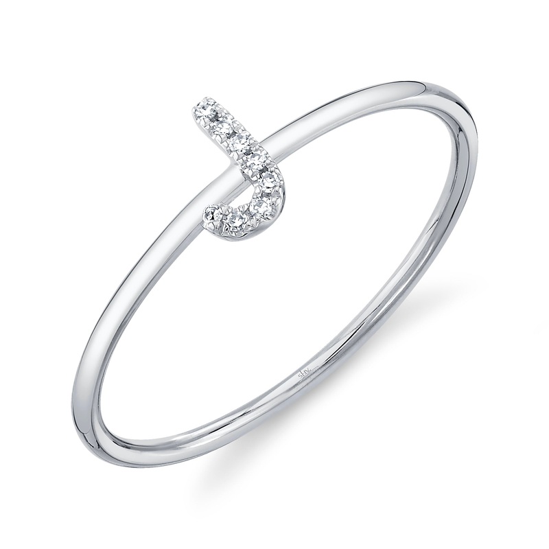 Shy Creation Diamond Ring - Initial J