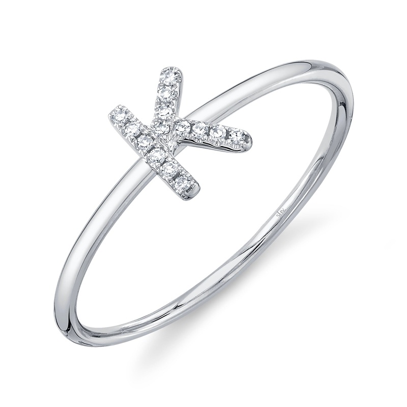 Shy Creation Diamond Ring - Initial K