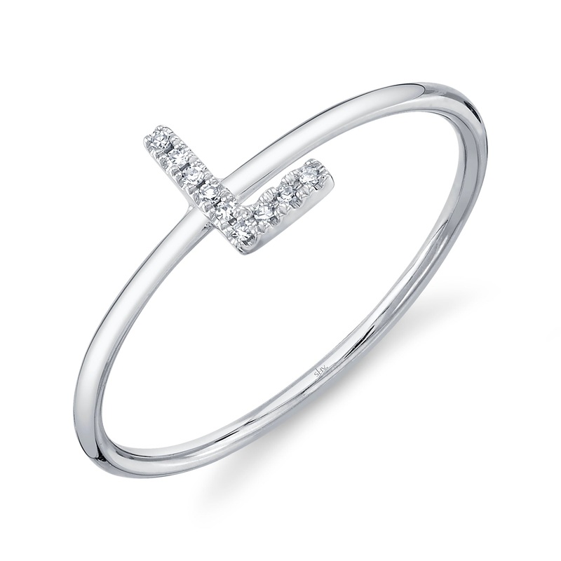 Shy Creation Diamond Ring - Initial L
