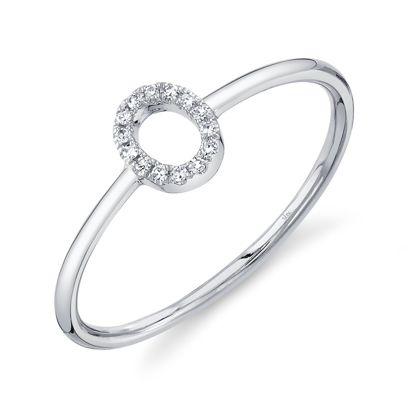 Shy Creation Diamond Ring - Initial O