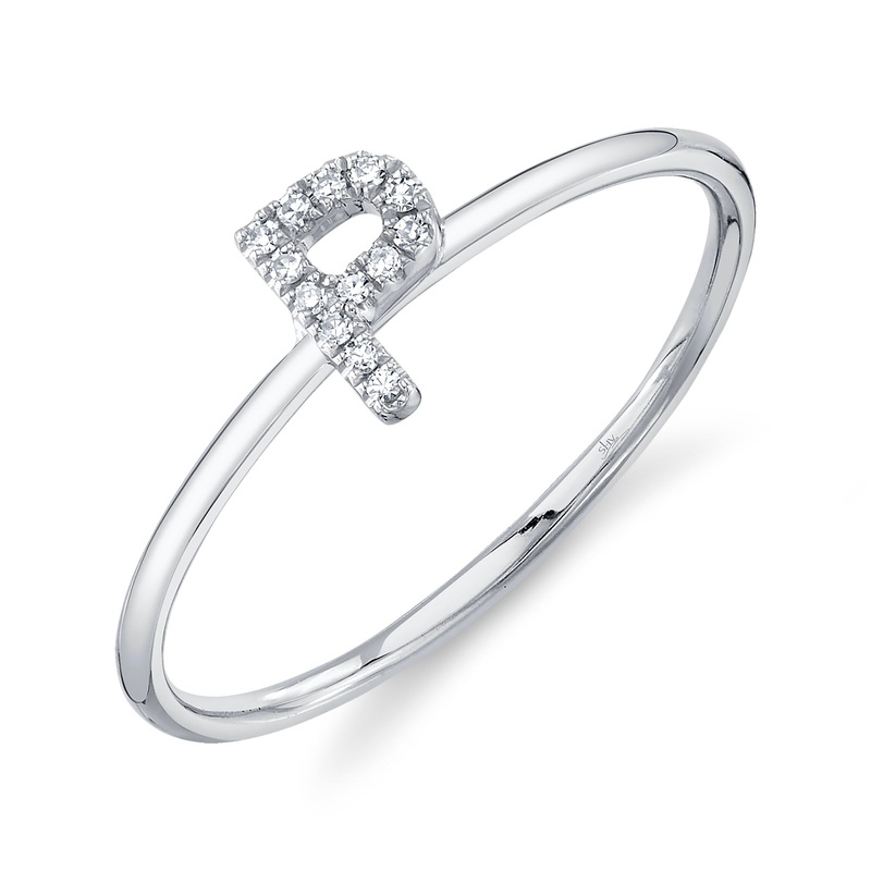 Shy Creation Diamond Ring - Initial P