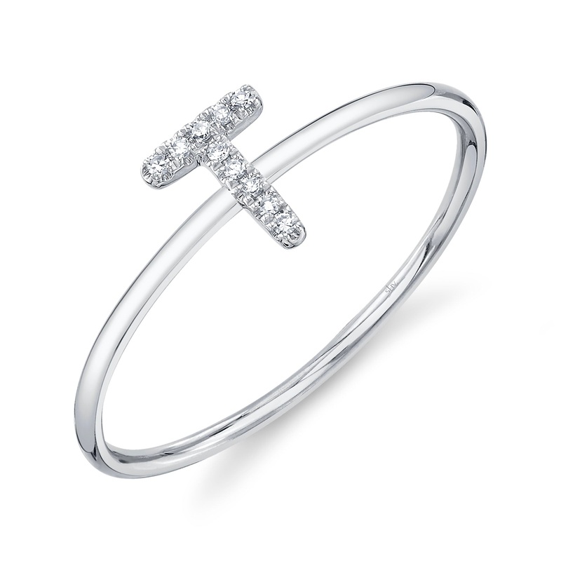 Shy Creation Diamond Ring - Initial T