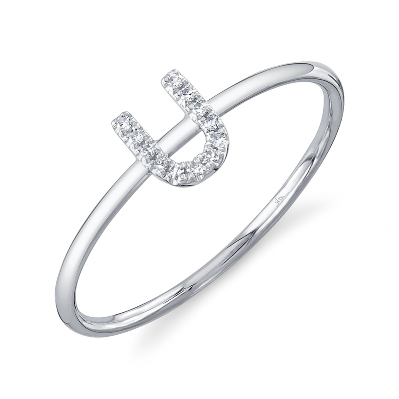 Shy Creation Diamond Ring - Initial U