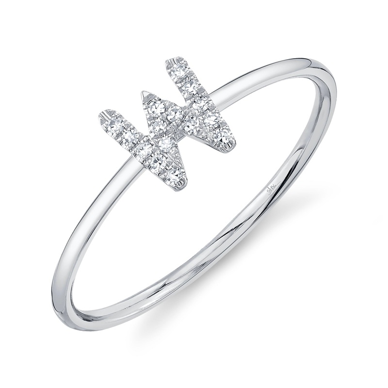 Shy Creation Diamond Ring - Initial W