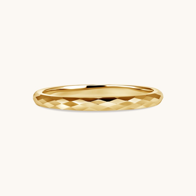 Solid Gold Diamond Cut Band