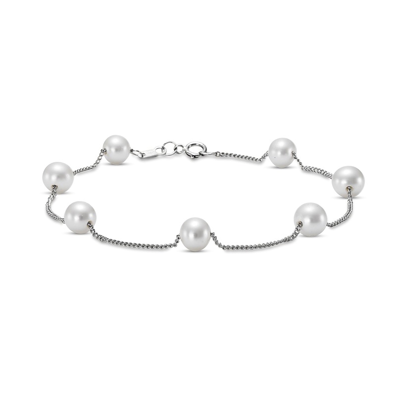 Tin Cup Pearl Bracelet