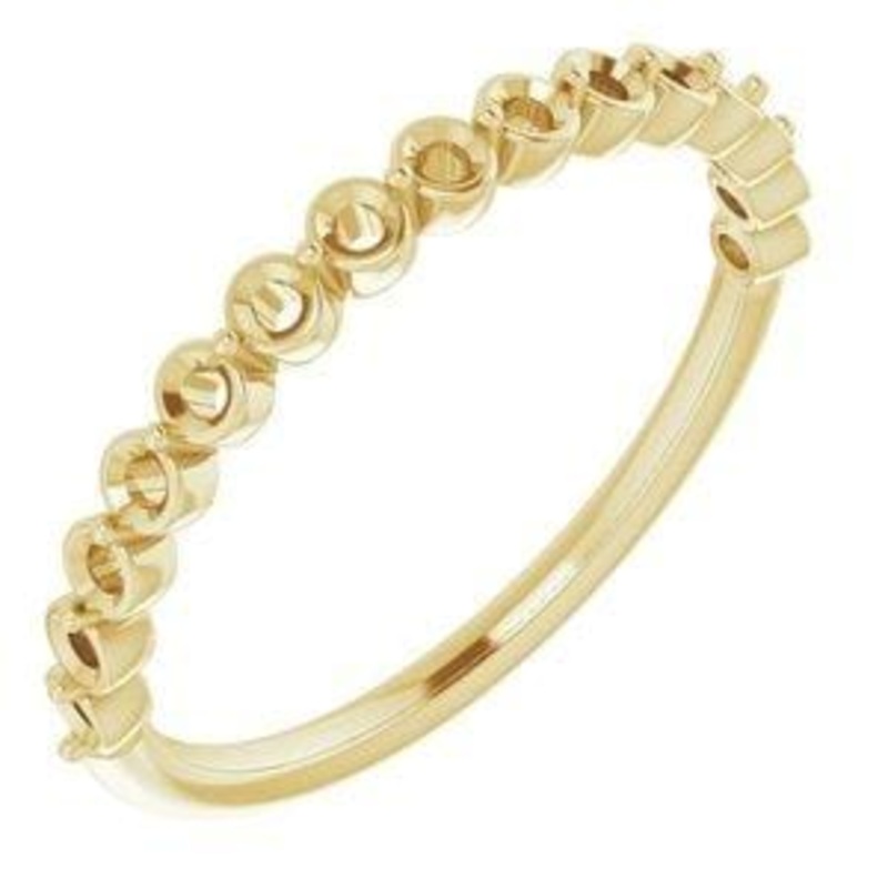 14K Yellow Anniversary Band Mounting