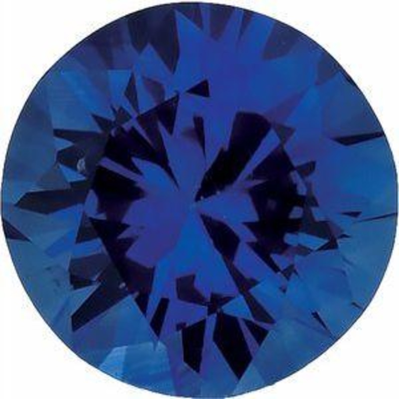 2.5 mm Round Diamond-cut A Ceylon Color Blue Sapphire